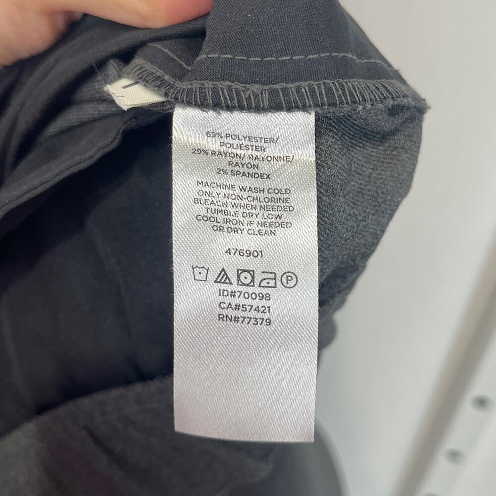 ANN TAYLOR Ankle Pants Bi Stretch High Rise Flat Front Zip Fly Heather Gray 6 - Picture 9 of 10
